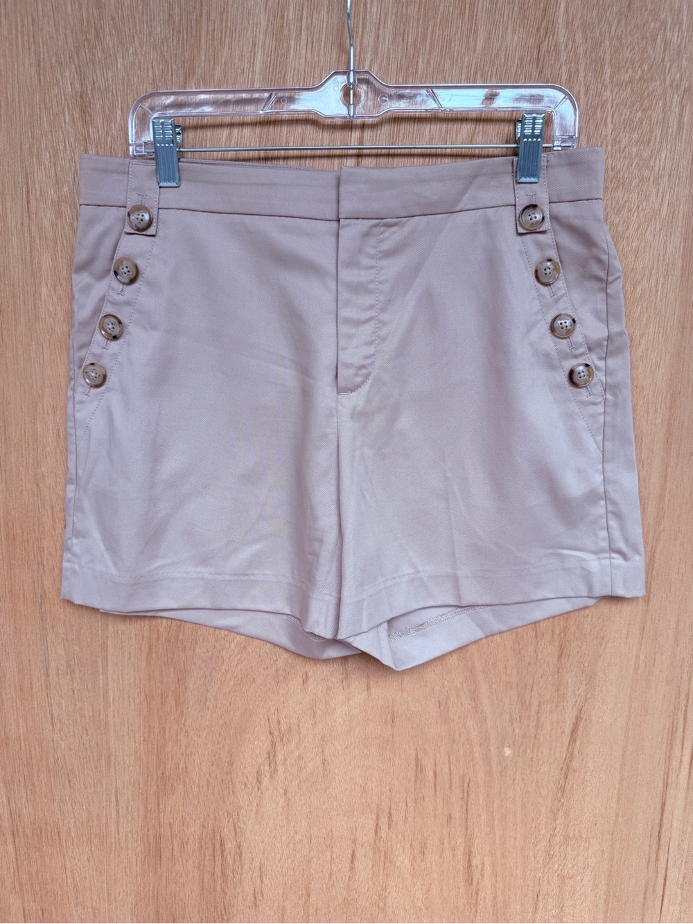 NWT Banana Republic Clean Luxe Twill Sailor High Waist Shorts Size 8 Beige Taupe